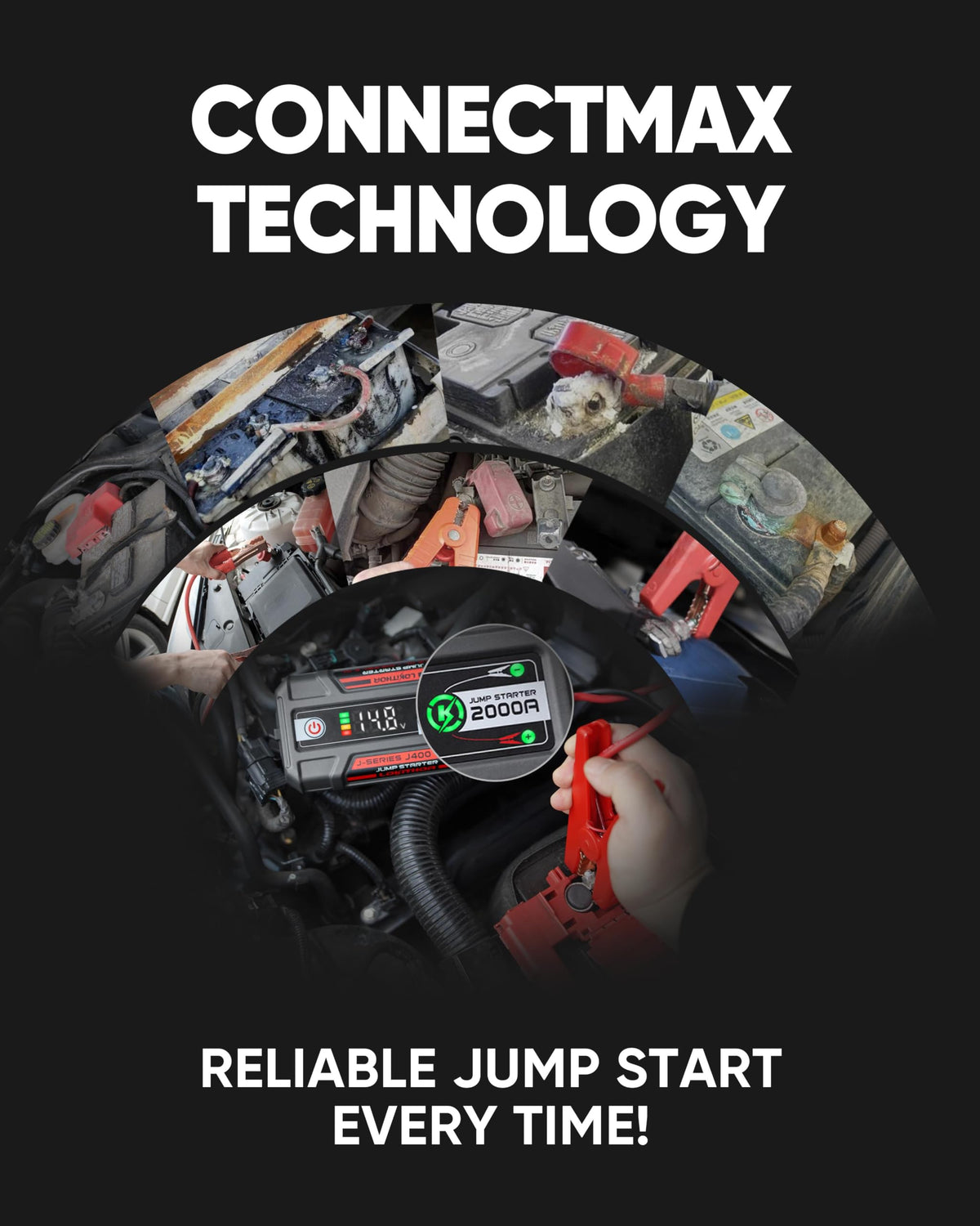 Portable Jump Starter for 8.0L Gas & 6.0L Diesel Engines A26382