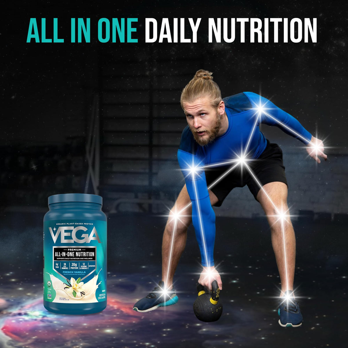 Organic Vegan Protein Powder French Vanilla 1.5 lbs U699