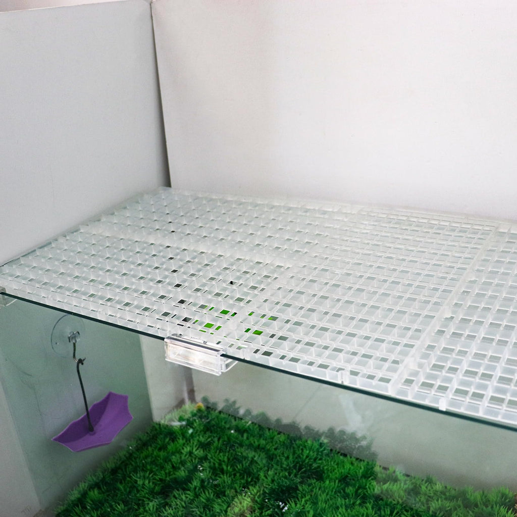 8 Pack Transparent Acrylic Aquarium Lid with Clips K1101
