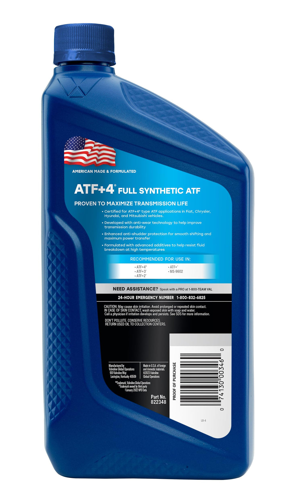 Full Synthetic Automatic Transmission Fluid 1 QT Case of 6 O799