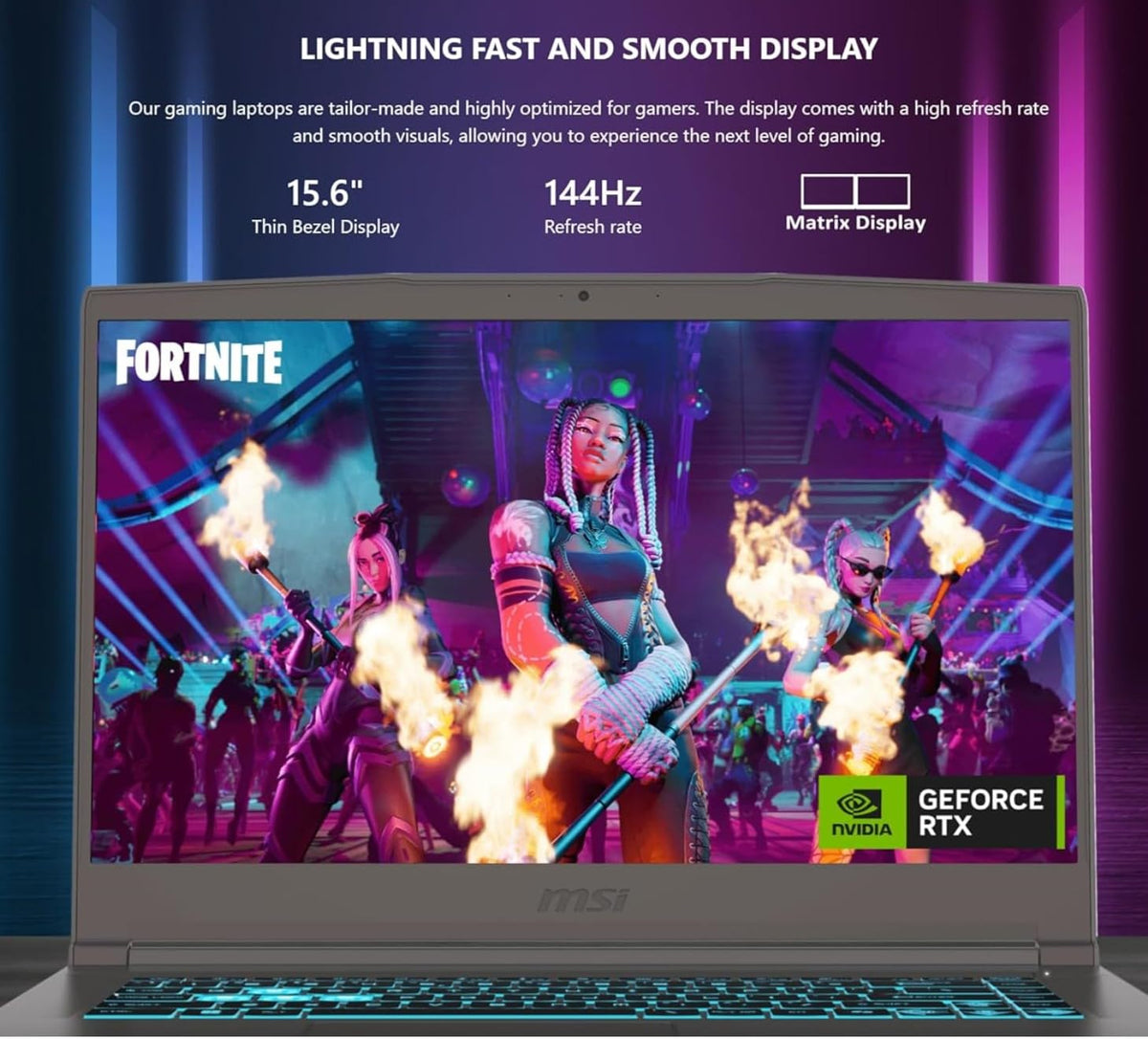 15.6" FHD Intel Core i5 Gaming Laptop RTX 3050 16GB RAM 1TB SSD Gray W2233