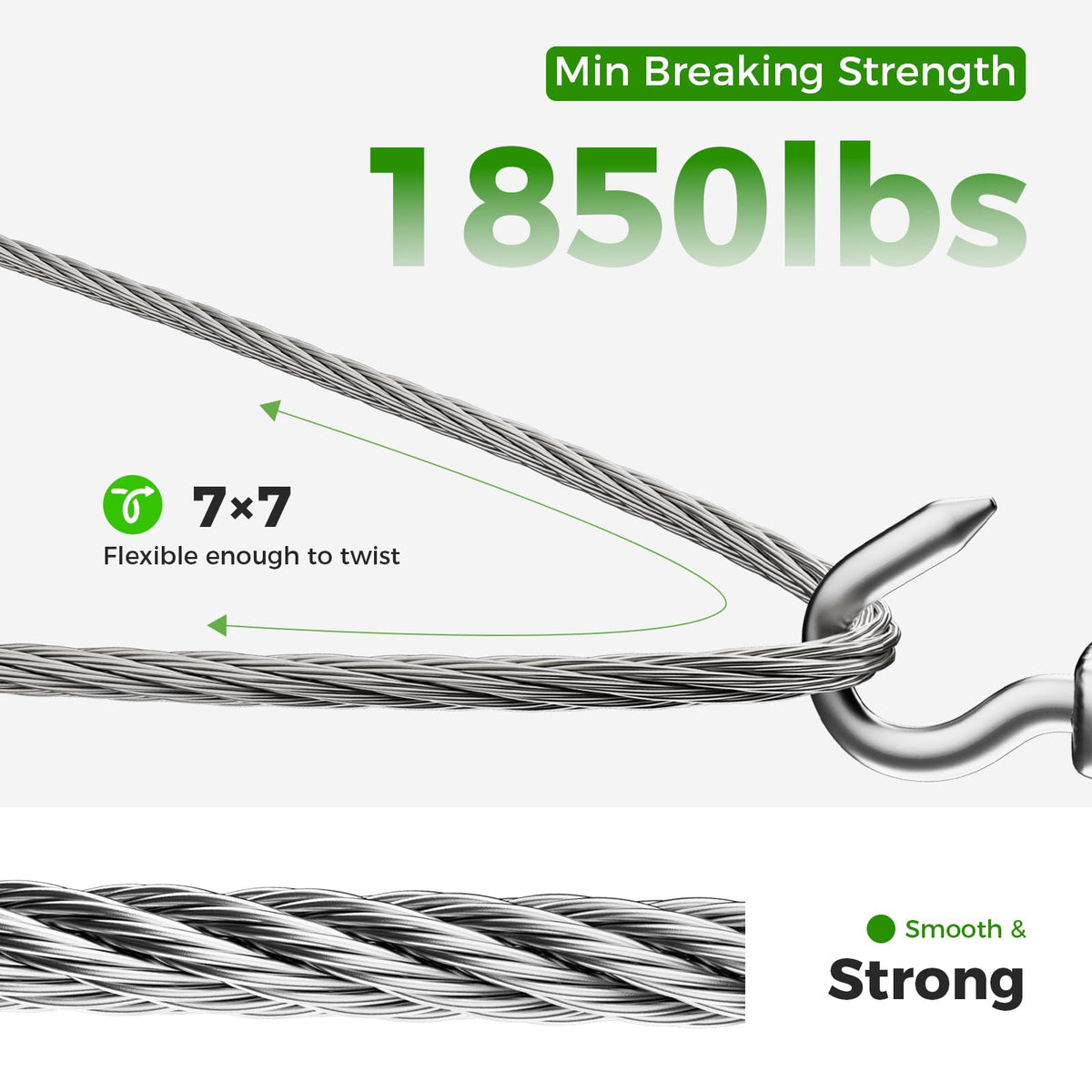 1/8" T316 Stainless Steel Aircraft Cable & Turnbuckle Railing Kit B930