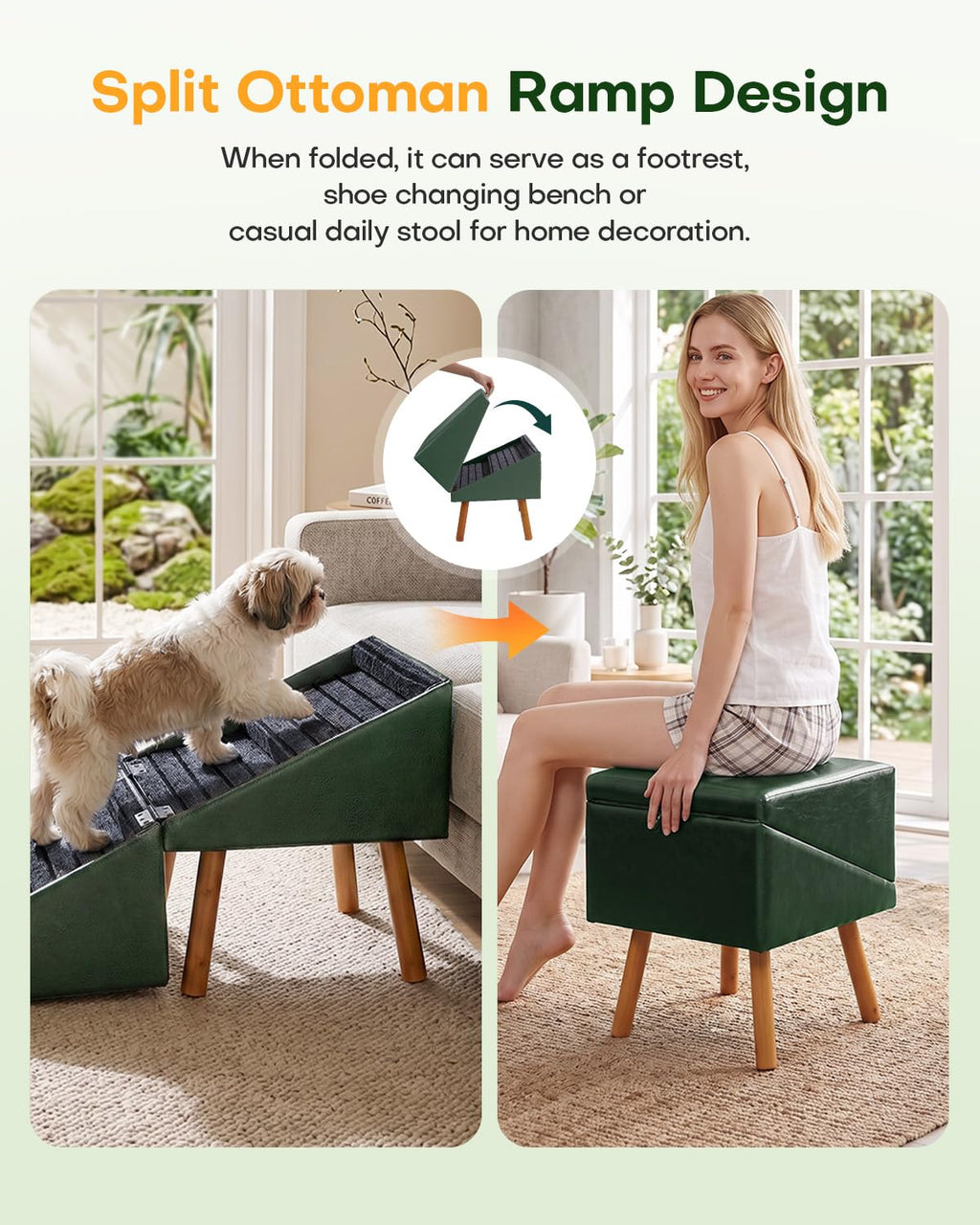 Foldable Dog Stairs and Ottoman J4795