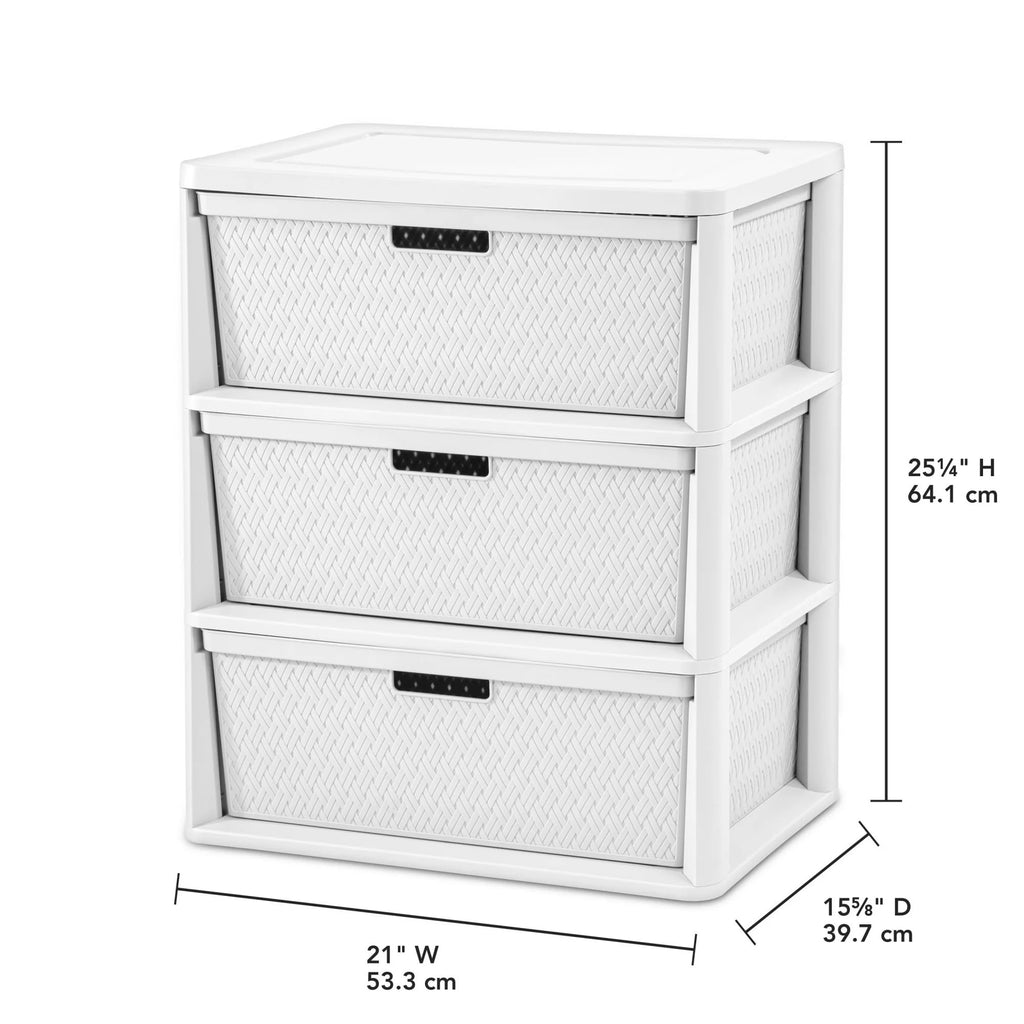 White 3 Drawer Storage Unit L29740
