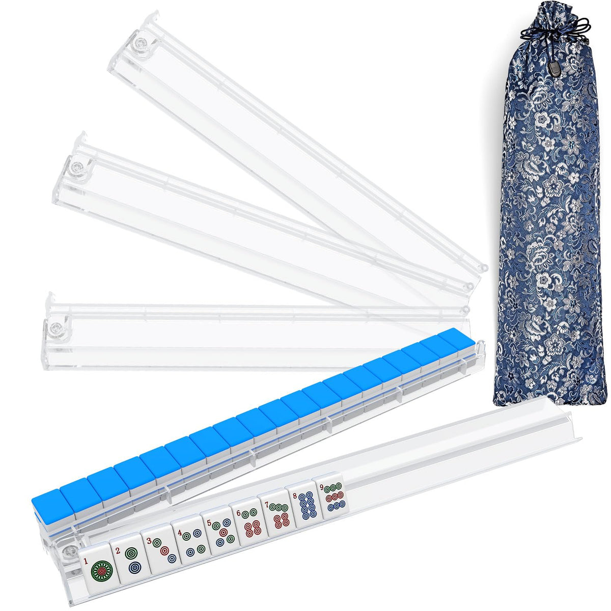 Mahjong Racks with Pushers Set of 4 L5532