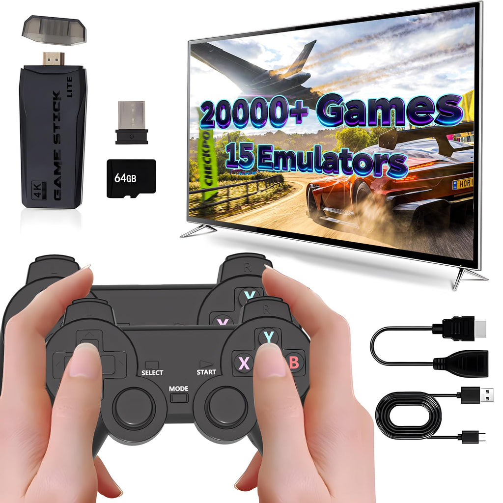 Retro Game Console with 2.4G Wireless Controllers W270675