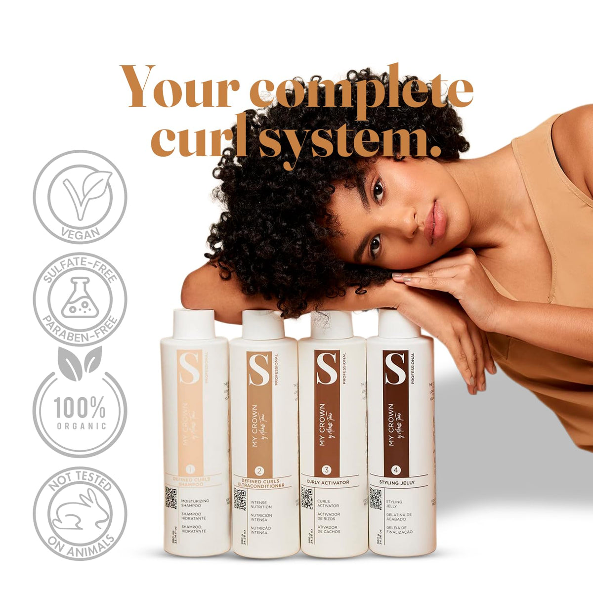 Curly Hair Kit, 4 Steps, 4x34.5oz Y850476