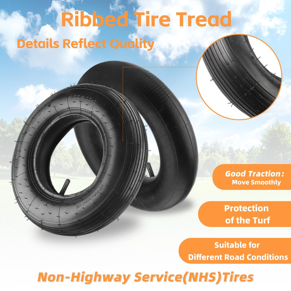 4.80/4.00-8" Tire and Inner Tube Set U20625