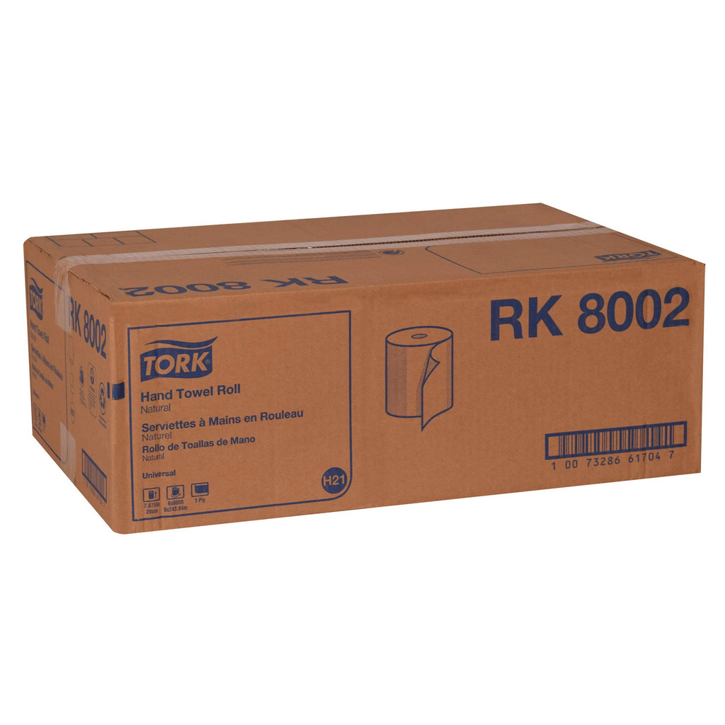 Natural Paper Hand Towel Roll, 6 Rolls x 800 Ft B156140
