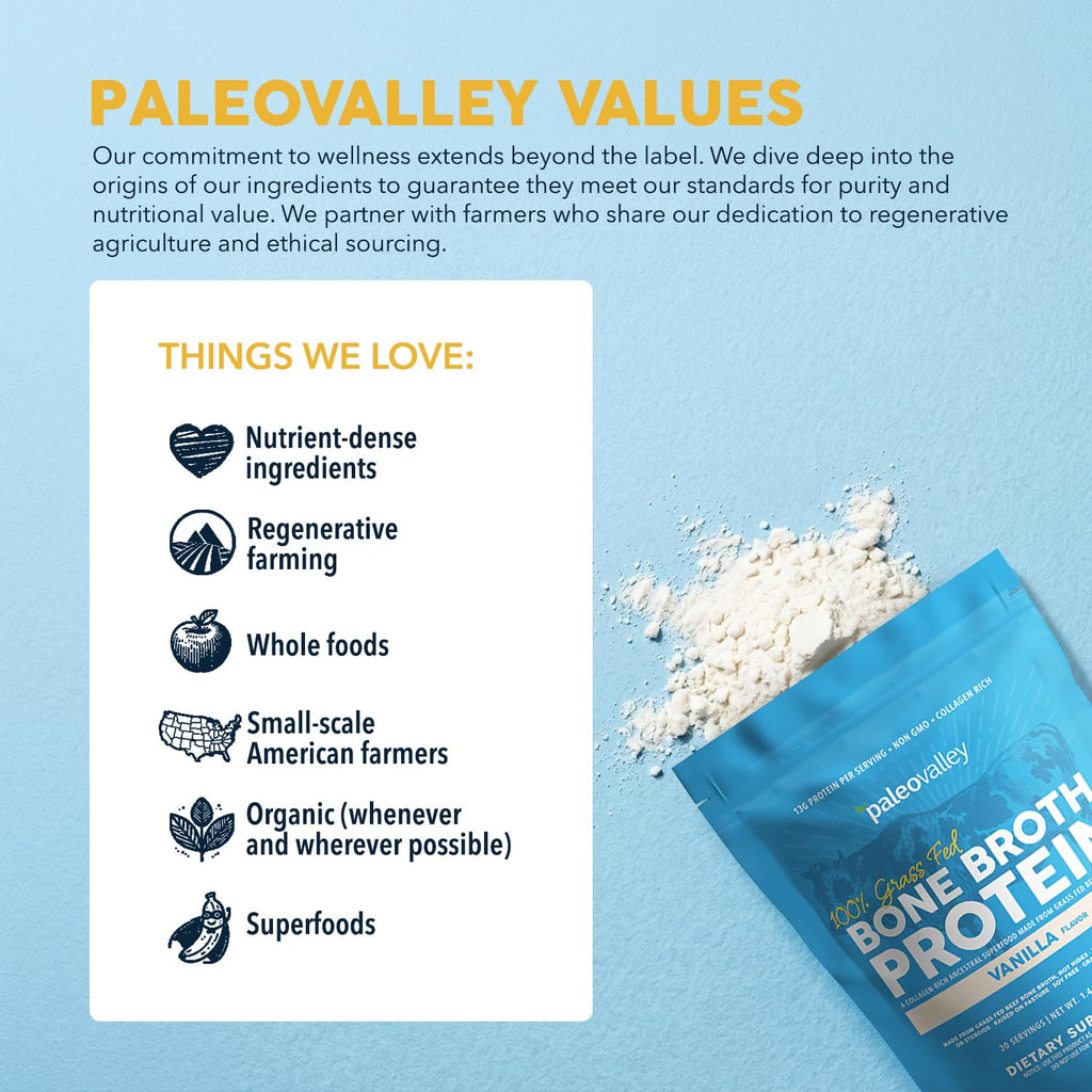 Grass Fed Bone Broth Protein Powder Vanilla P706