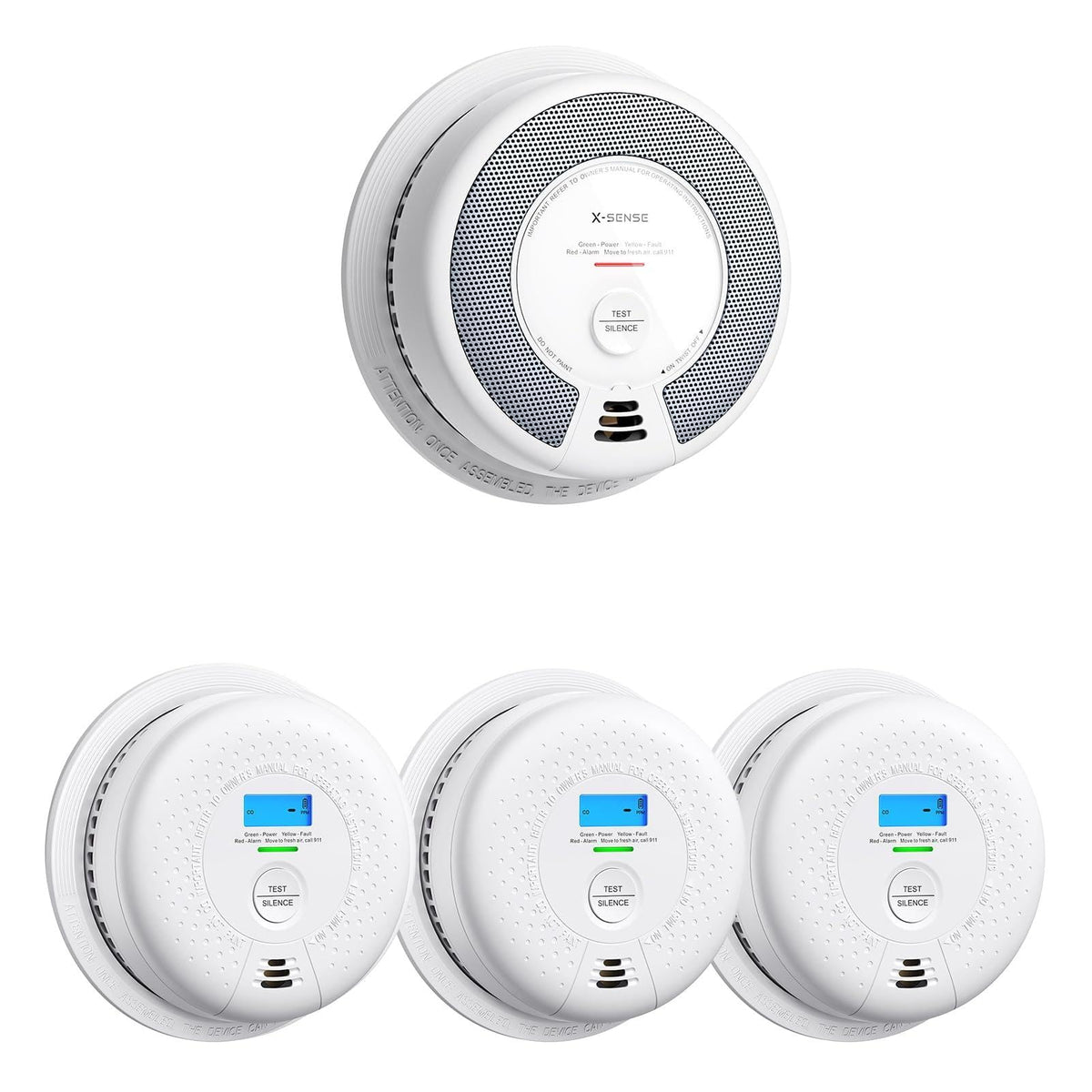 Wireless Interconnected Smoke and Carbon Monoxide Alarm 1-Pack and 3-Pack K606