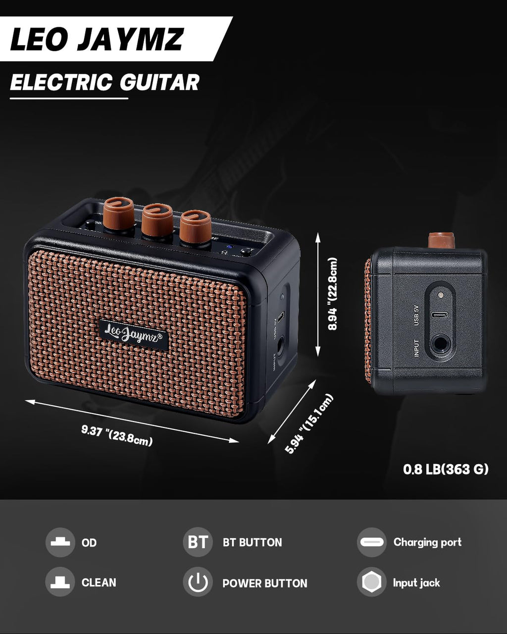 39" Full Size SSH Electric Guitar Starter Kit with Amp W6628