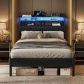 Full Bed Frame with Storage W5590
