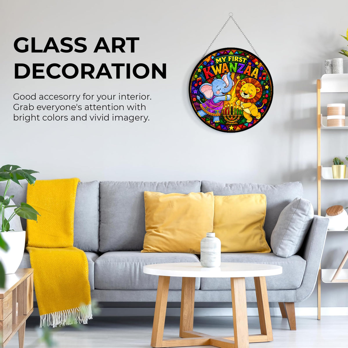 Stained Glass Wall Decor 7.9" J310