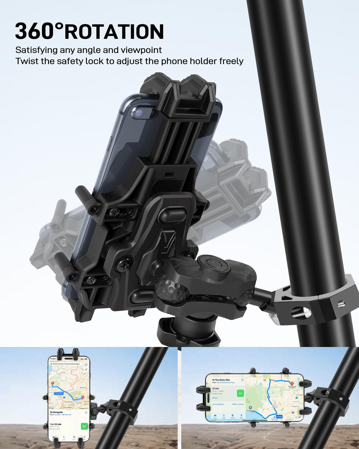 Anti-Theft UTV Phone Mount with Vibration Dampener D996