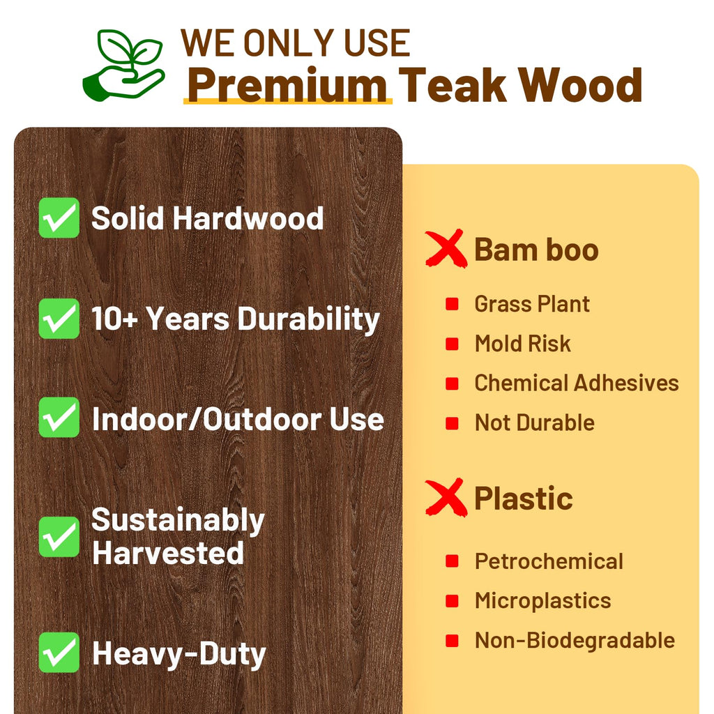 16" Teak Shower Bench with Shelf V9693