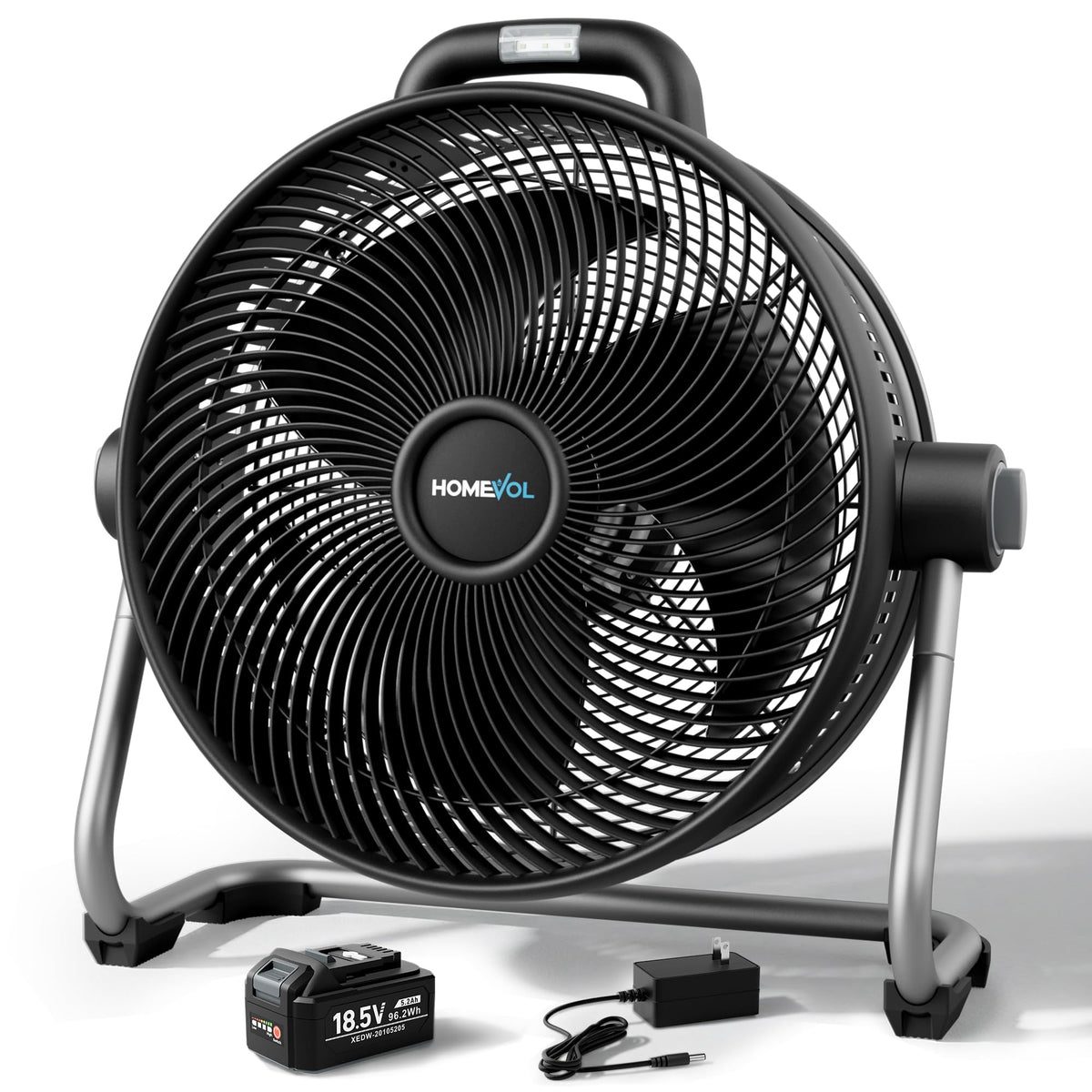 20 Inch Cordless Rechargeable Battery Powered Floor Fan D968