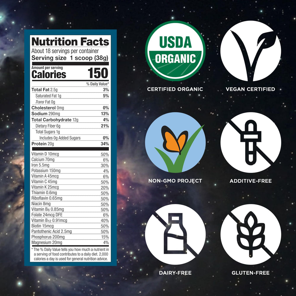 Organic Vegan Protein Powder French Vanilla 1.5 lbs U699