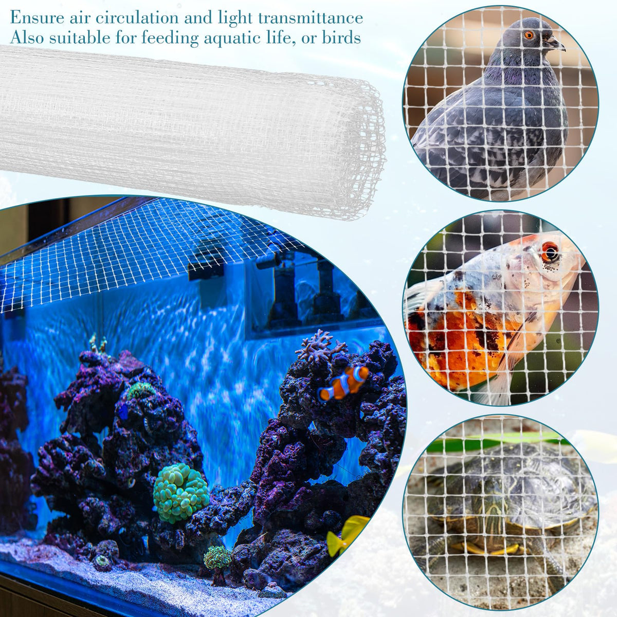 Clear Mesh Fish Tank Lid 4 x 5 feet D131861