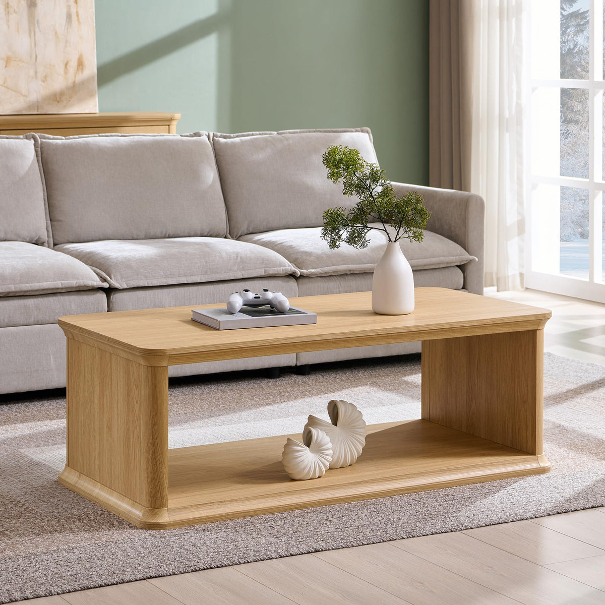 47.6" Wood Coffee Table Q793270