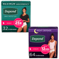 Adult Incontinence Underwear Bundle: Maximum S Blush 32 Count and Overnight S Blush 64 Count I61296