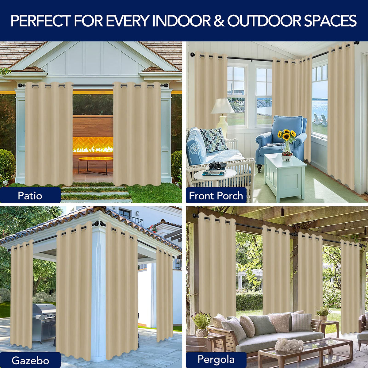 Waterproof Outdoor Curtains W999510