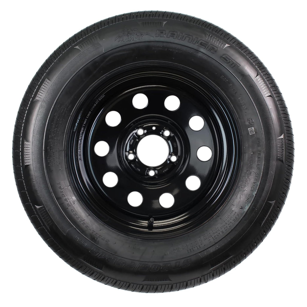 ST205/75R15 LRC 5 Lug Black Trailer Tire Rim Assembly N481674