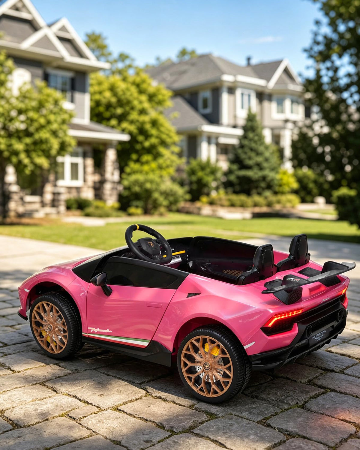 Pink 24V 2 Seater Kids Ride on Car J886