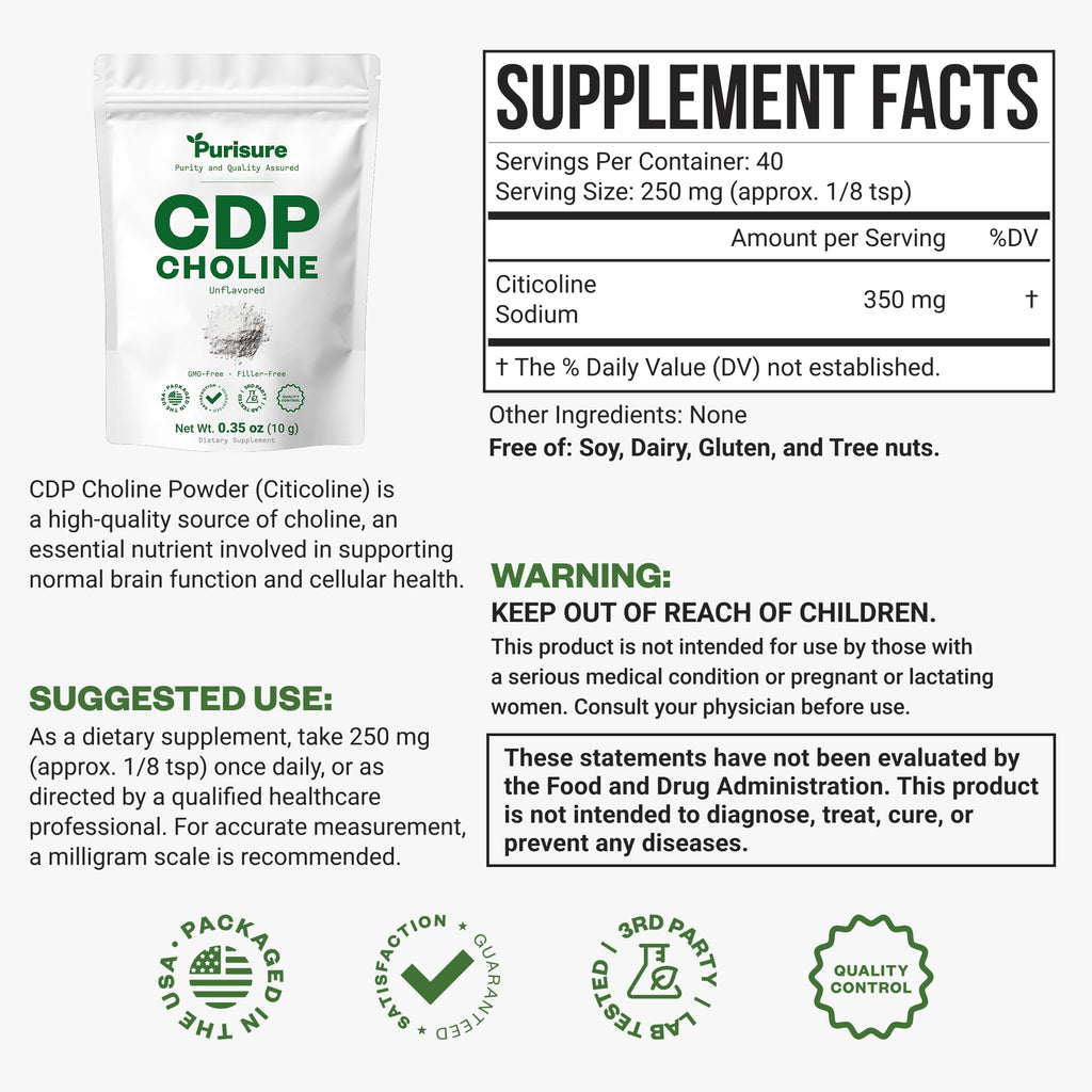 CDP Choline Powder 10g 40 Servings N437