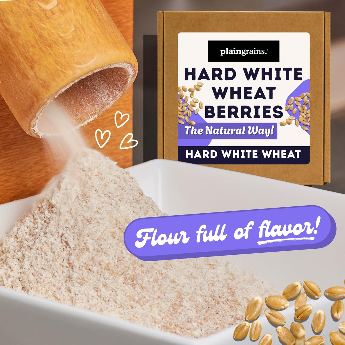 5.5 LB Dry Hard White Wheat Berries Whole Grain D749