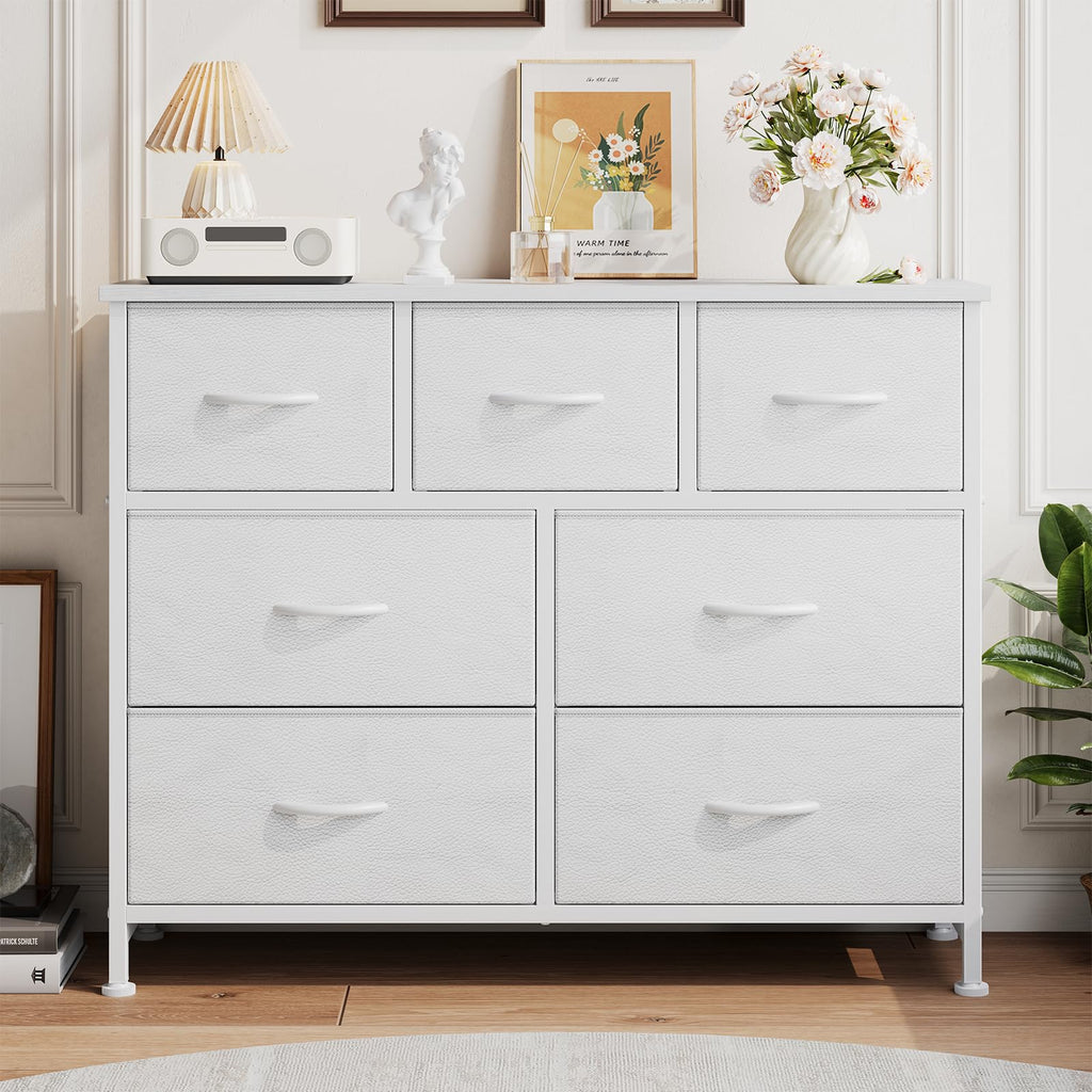 Fabric 7 Drawer Dresser D337224