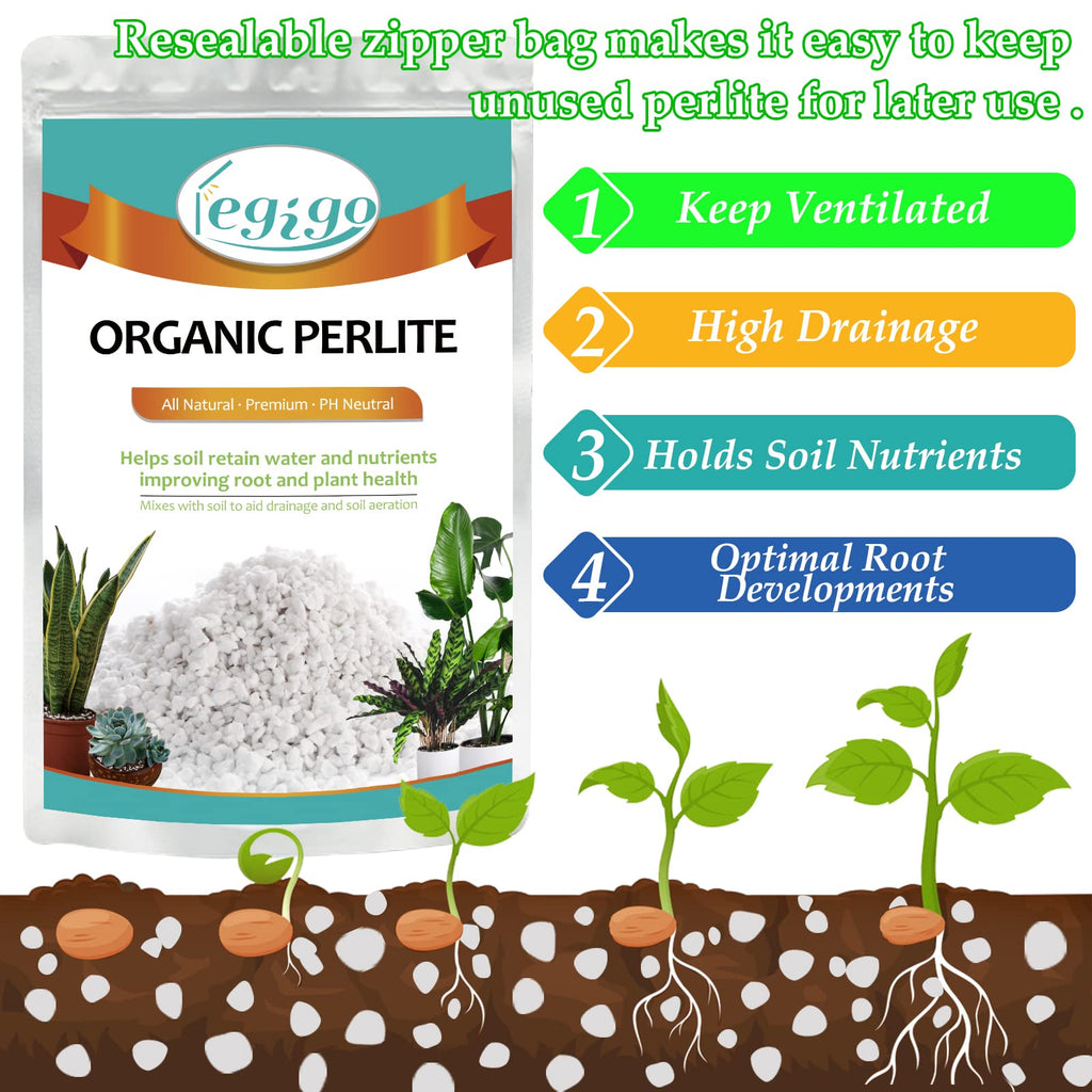 4 Quarts Organic Perlite for Plants N771792