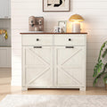 Double Tilt Out Trash Cabinet with Hideaway Drawer, Antique White M6706