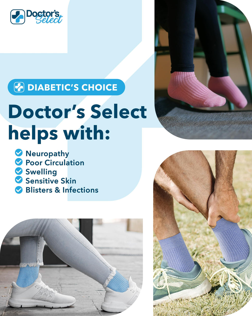 Bamboo Viscose Diabetic Socks 6 Pairs T7758