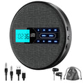 Portable Rechargeable CD Player with Dual Speakers, Black L4537