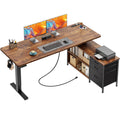 55.1'' L Standing Desk with Outlets, Cabinet, Shelves, Drawers Z2732