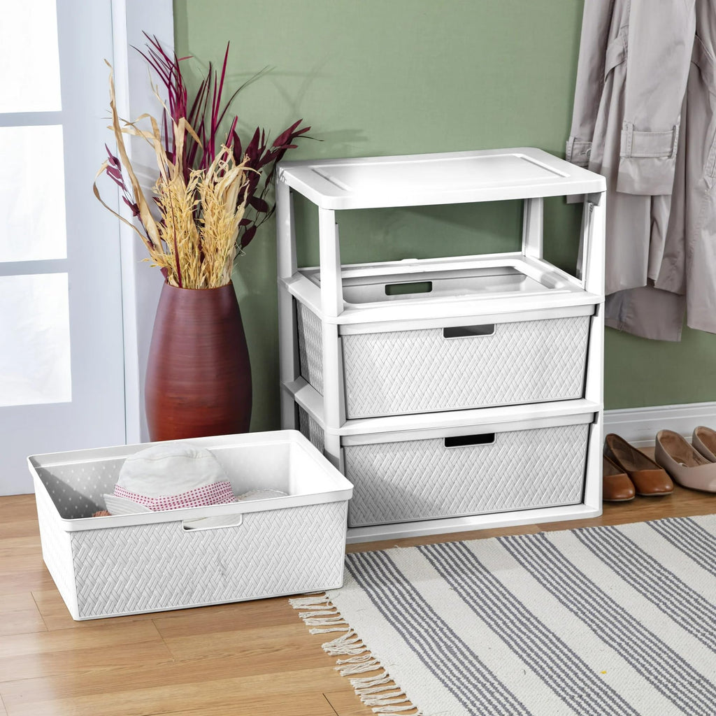 White 3 Drawer Storage Unit L29740