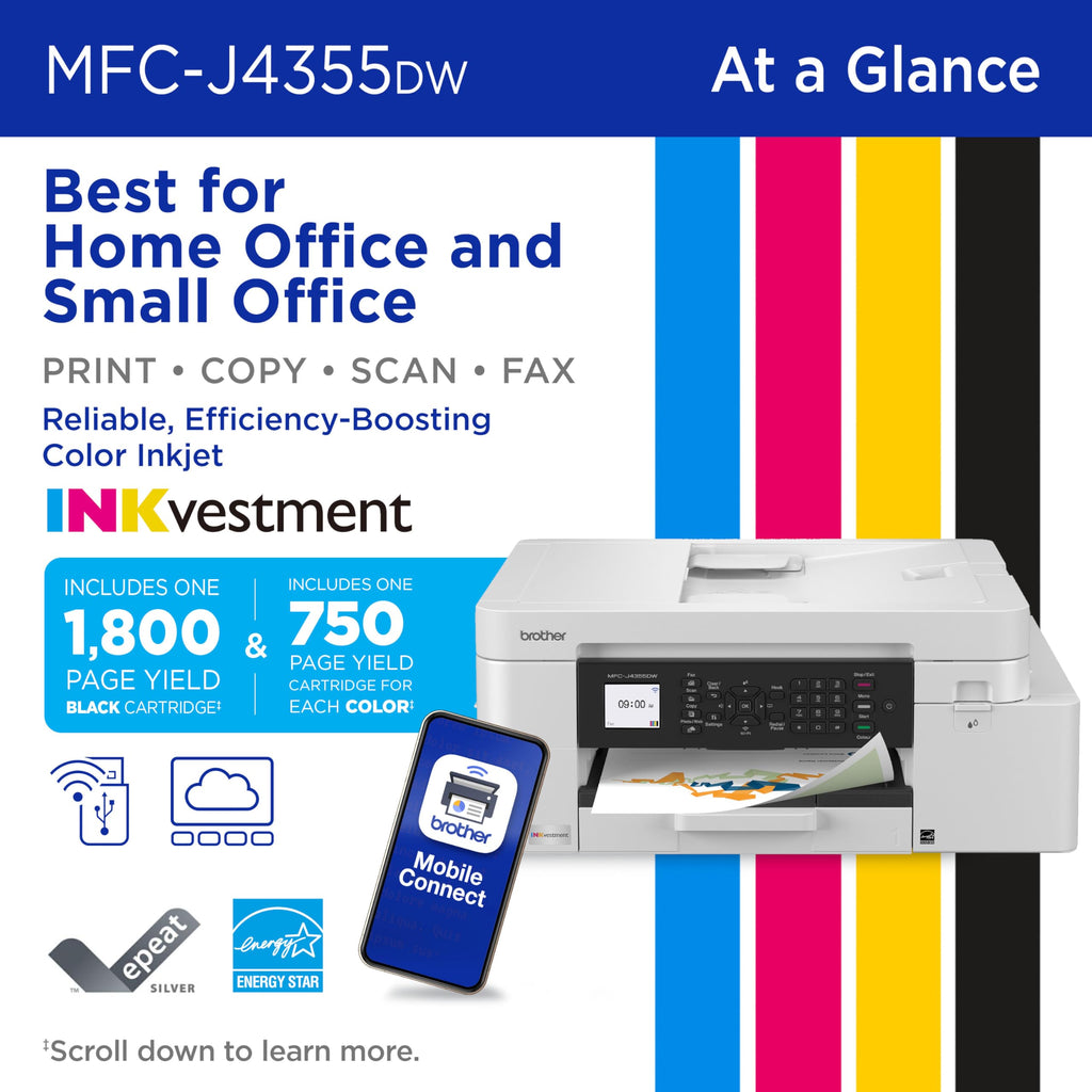 Wireless Color Inkjet All-in-One Printer with Color Display and Manual Feed Slot C27491