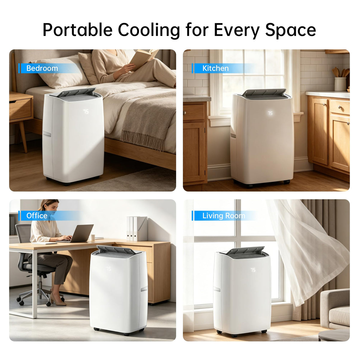 14000 BTU 5-in-1 Portable Air Conditioner with Remote Control and Window Kit M37827
