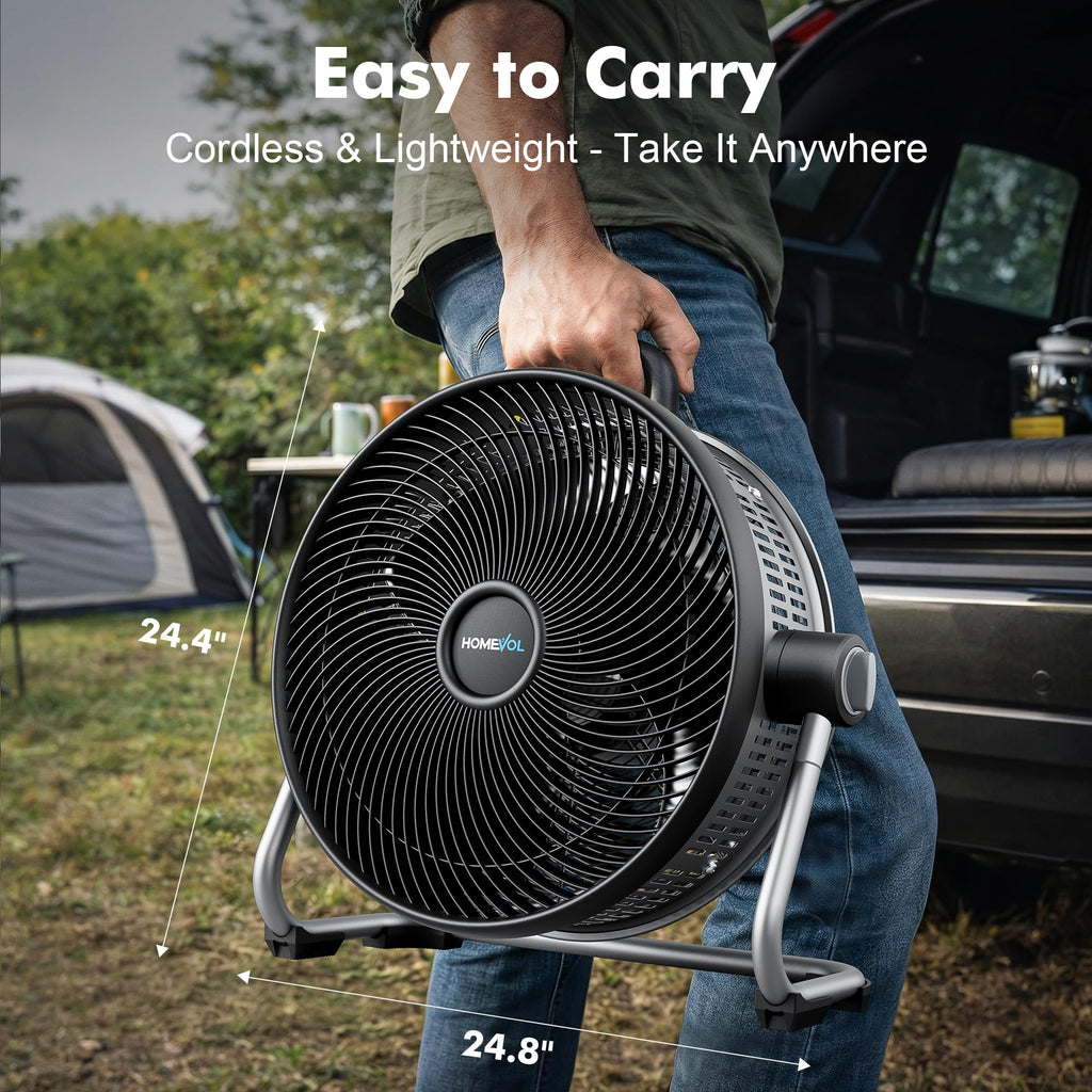 20 Inch Cordless Rechargeable Battery Powered Floor Fan D968