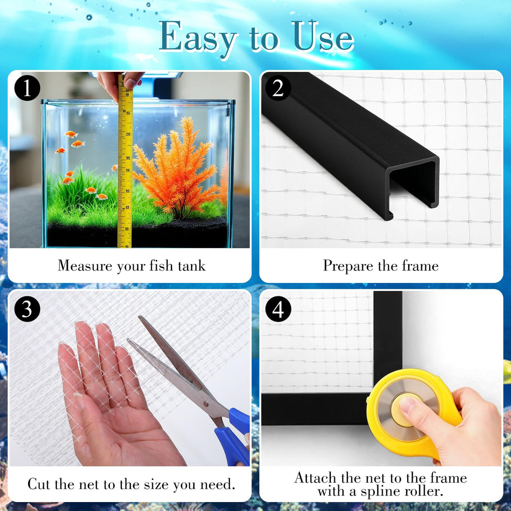 Clear Mesh Fish Tank Lid 4 x 5 feet D131861