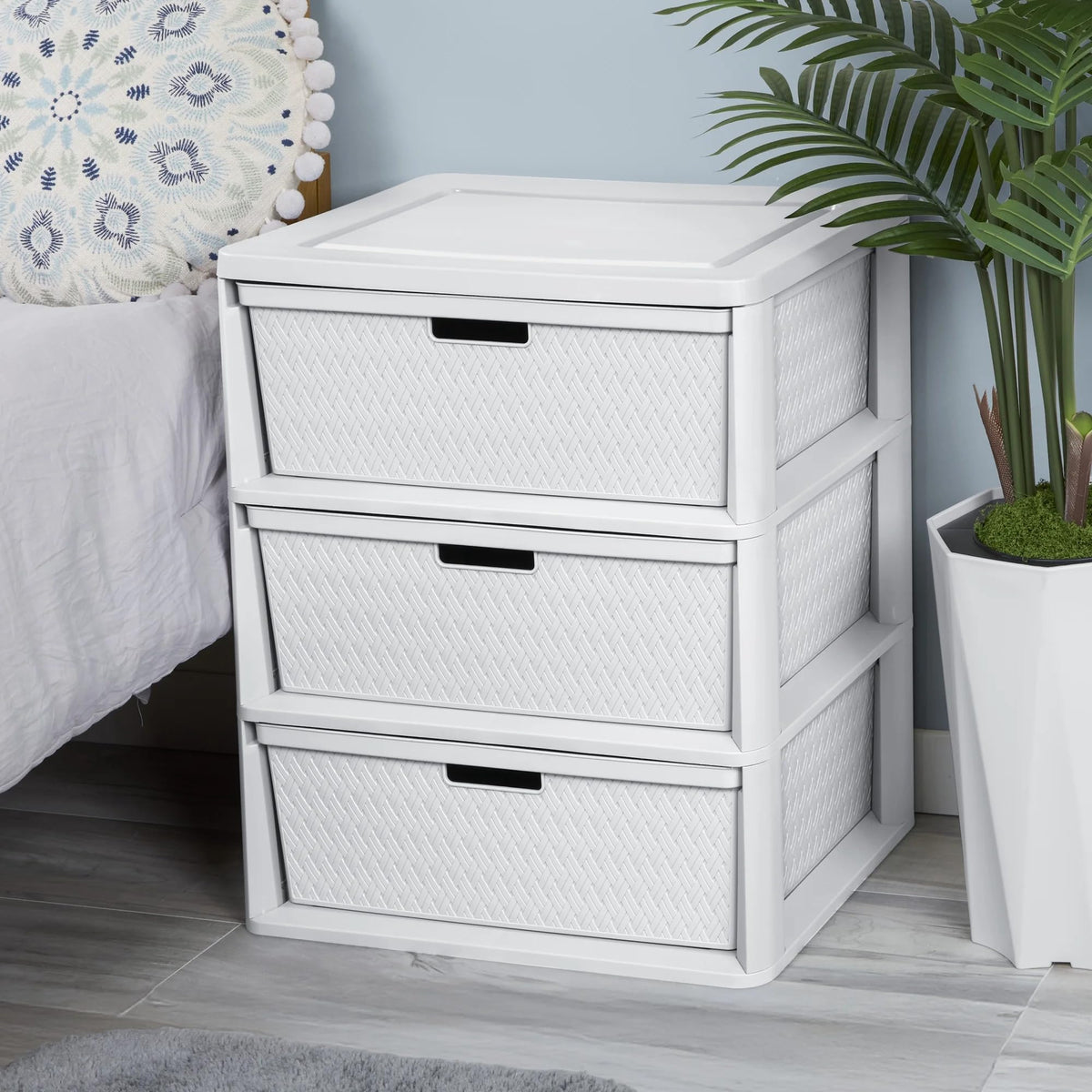 White 3 Drawer Storage Unit L29740