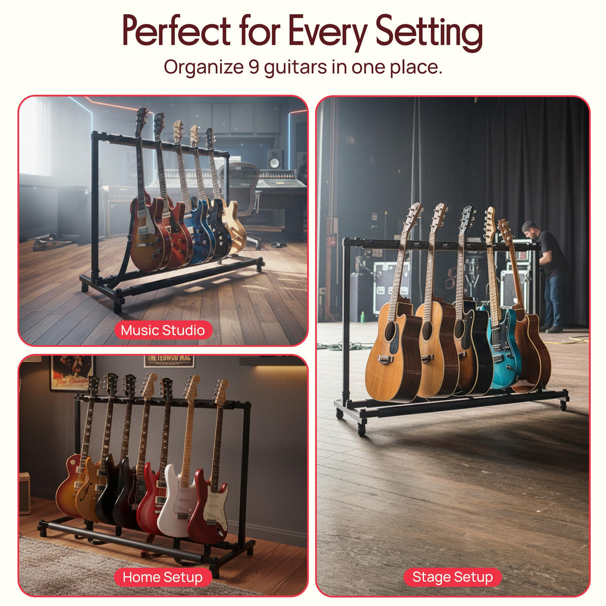 Foldable Universal Multi Guitar Stand N156697