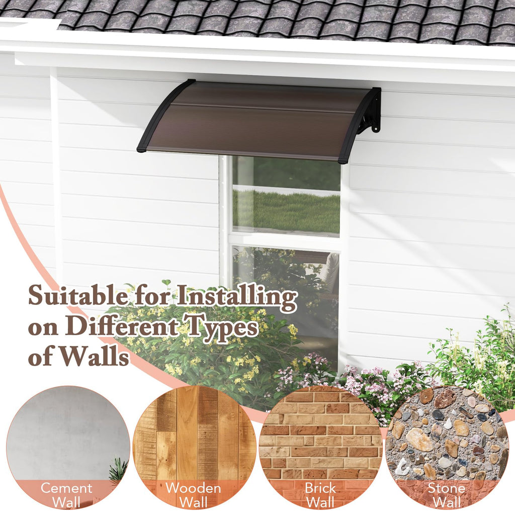 46" x 38" Polycarbonate Door Awning Canopy Y81710