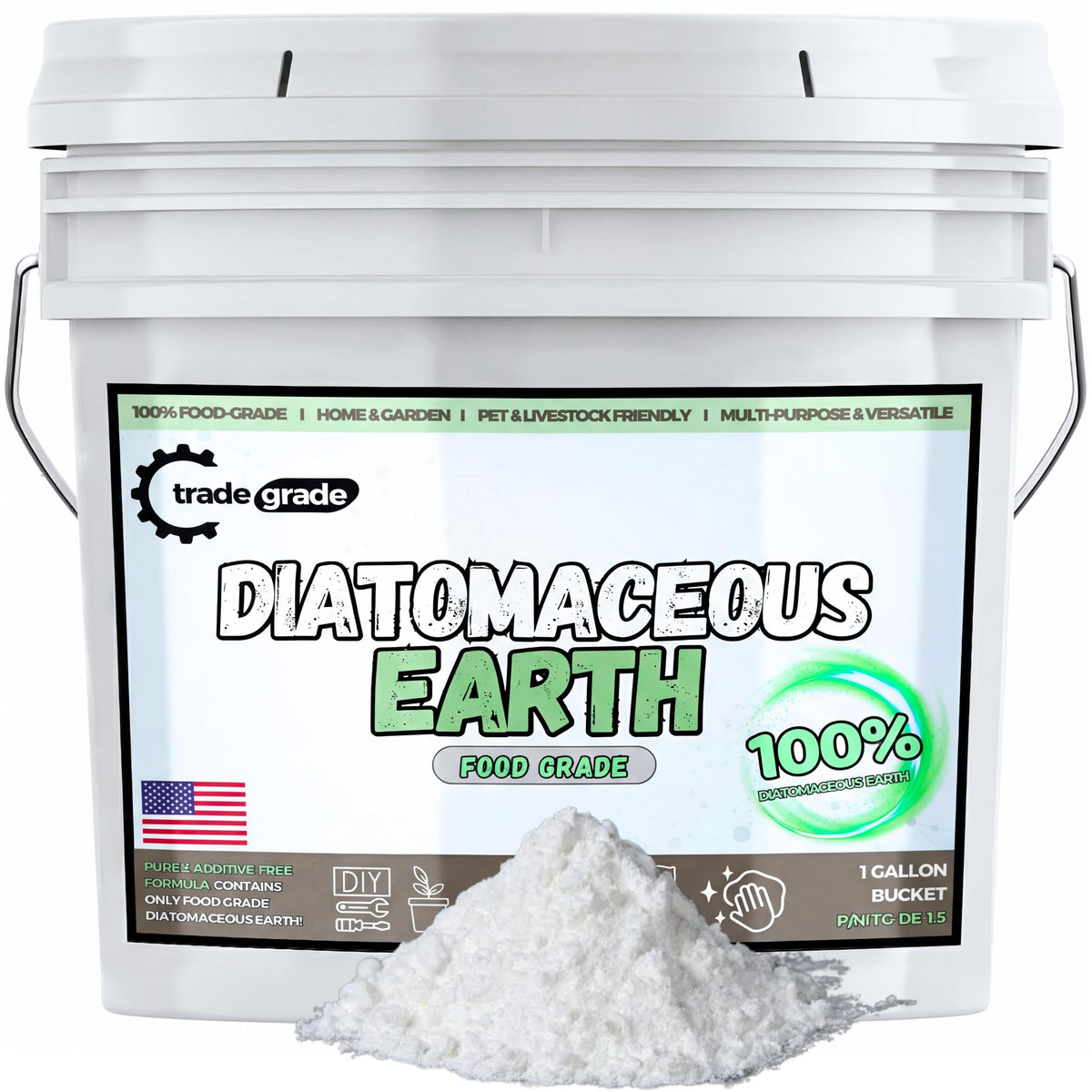 100% Food-Grade Diatomaceous Earth Powder 1 Gallon V6332