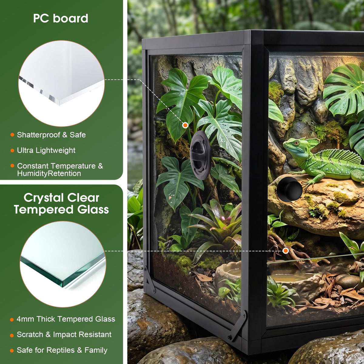 50 Gallon Front Opening Reptile Tank H452973