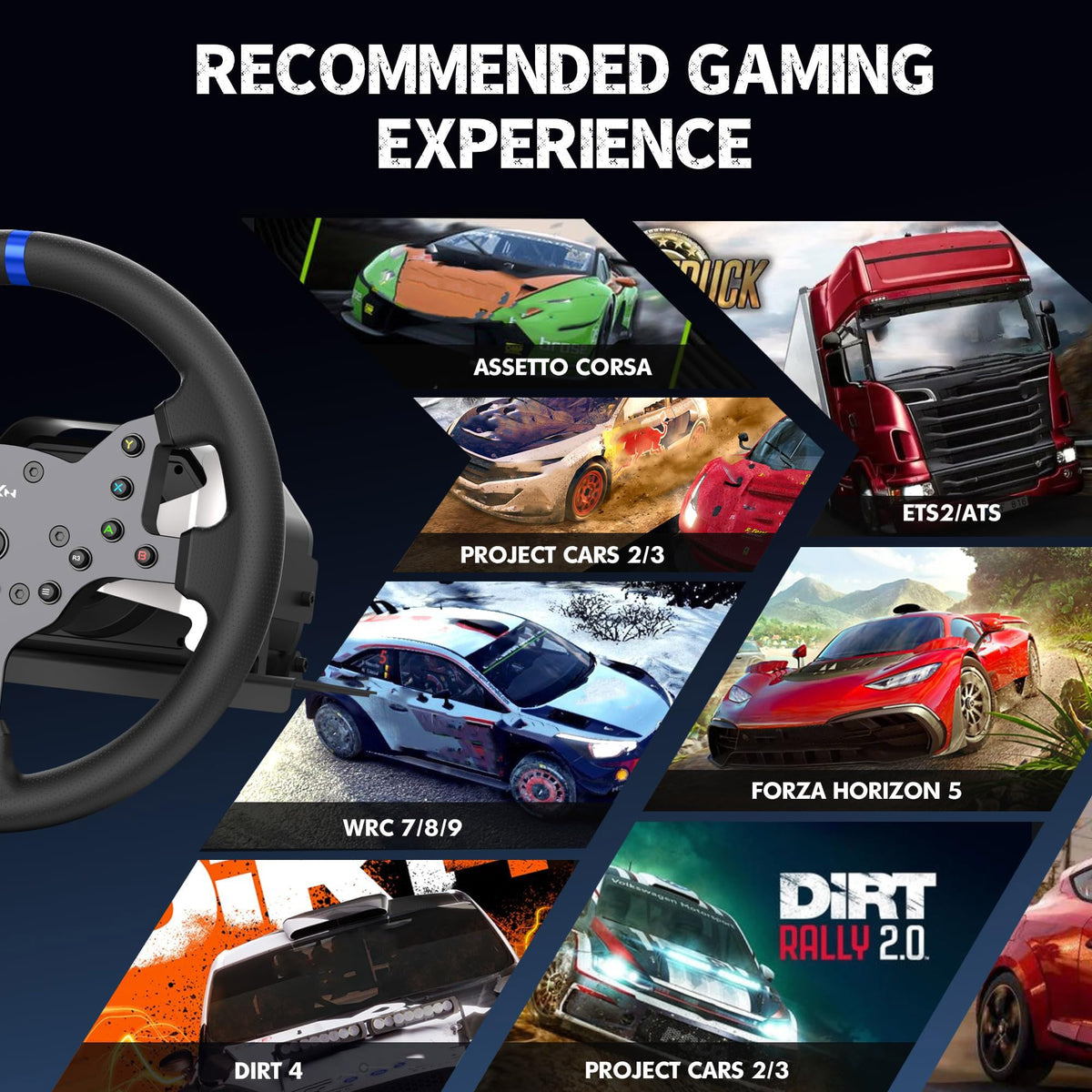 Force Feedback Gaming Steering Wheel M1696