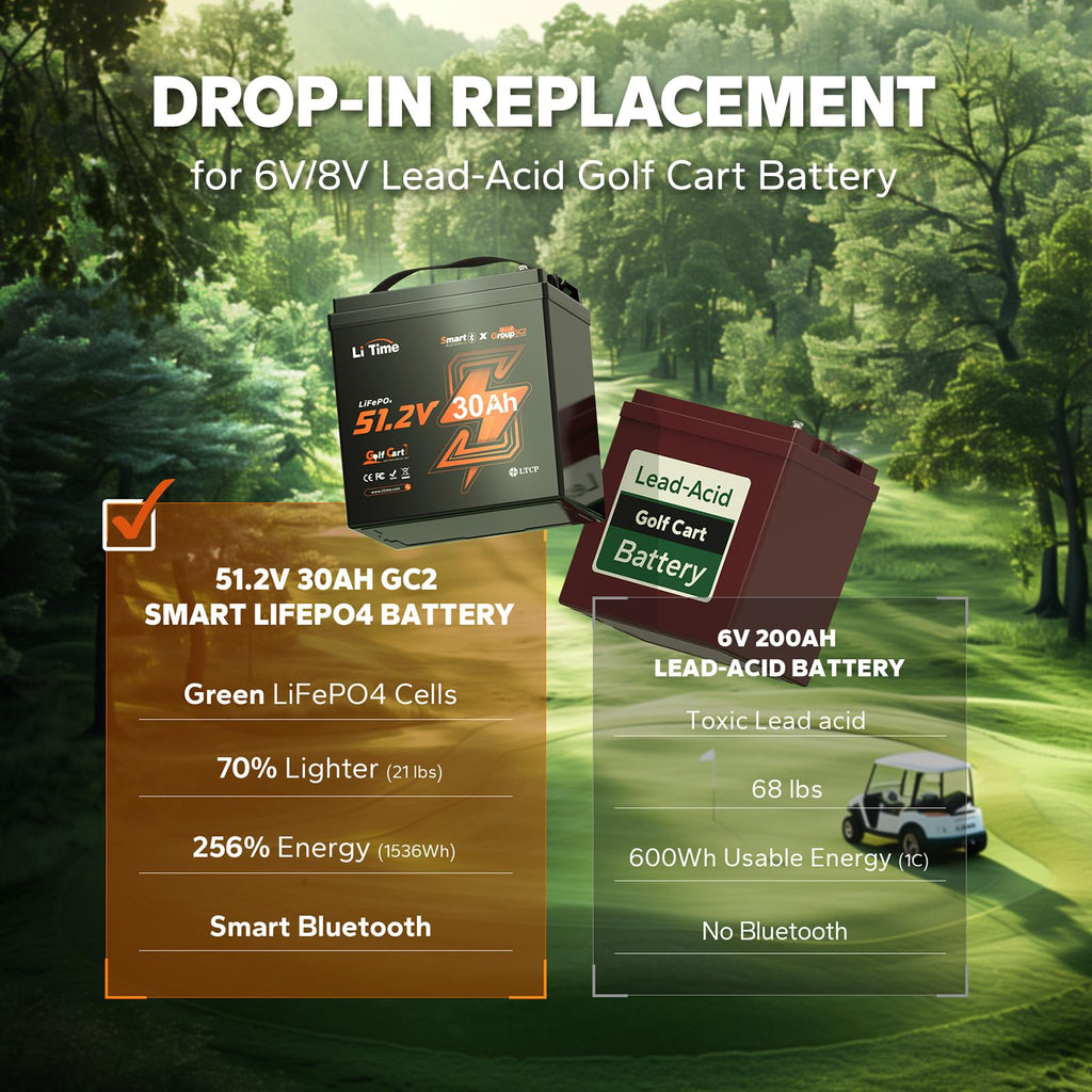 4 Pack 48V 30Ah LiFePO4 Lithium Battery with Bluetooth D563908
