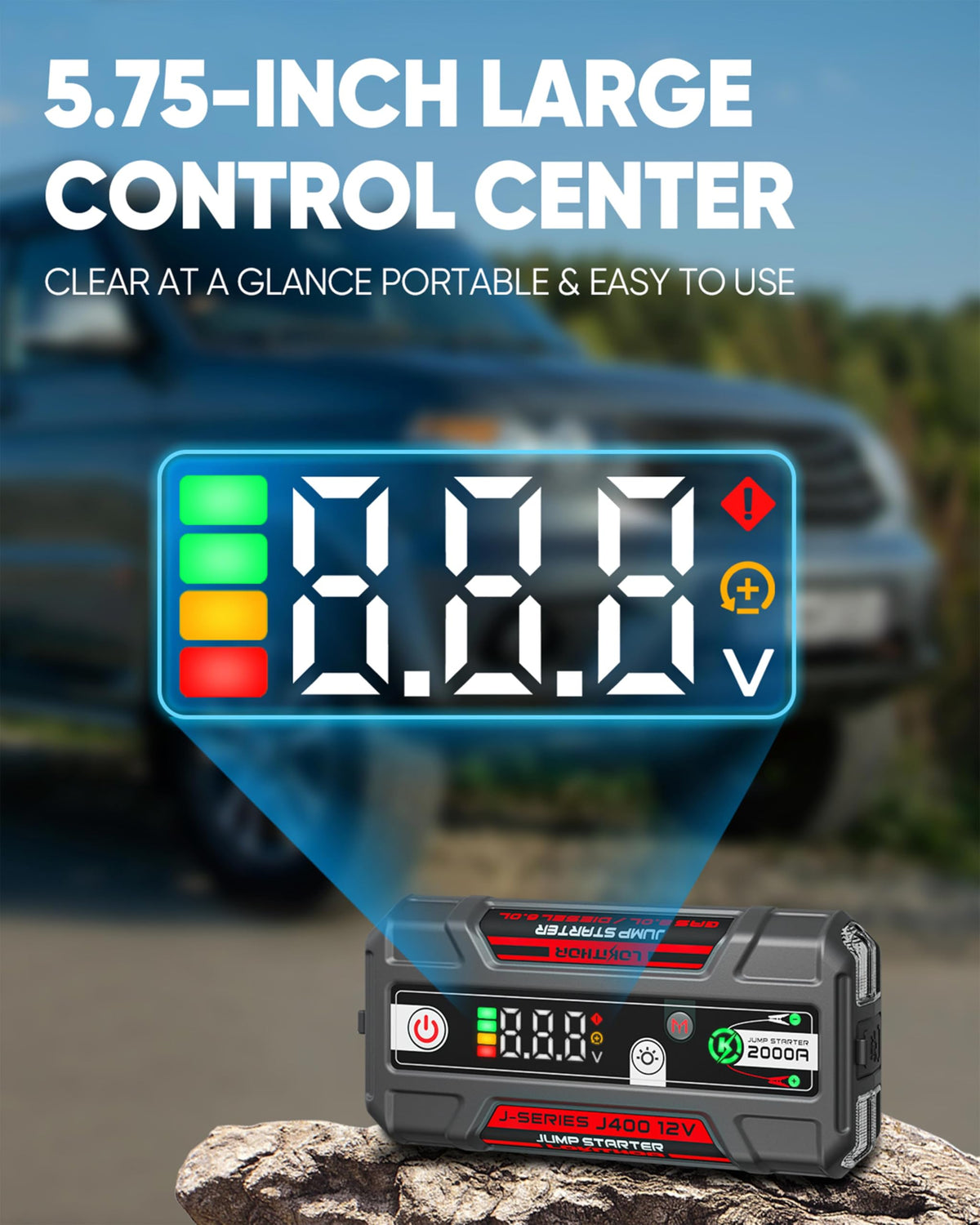 Portable Jump Starter for 8.0L Gas & 6.0L Diesel Engines A26382