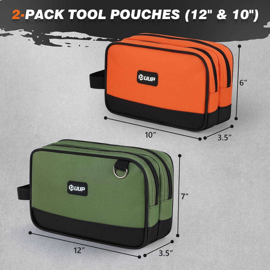 Tool Bag 2-Pack 12" 10" Zipper Pouch Organizer Z905919